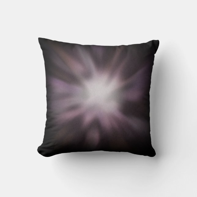 Cosmic Burst Artwork Throw Pillow (Front)
