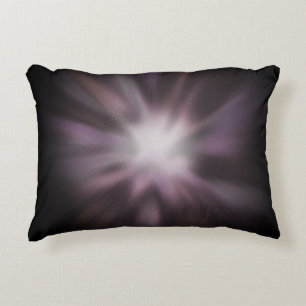 Cosmic Burst - Space Explosion on Black Accent Pillow