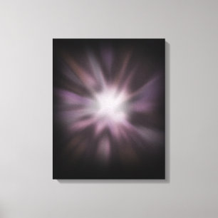 Cosmic Burst - Space Explosion on Black Canvas Print