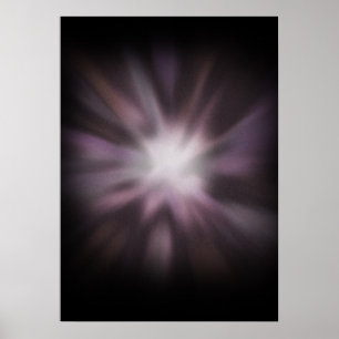 Cosmic Burst - Space Explosion on Black Poster