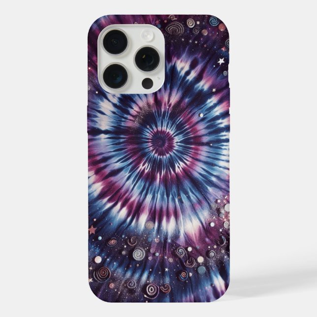Cosmic Burst, Tie-dye pattern iPhone Case (Back)