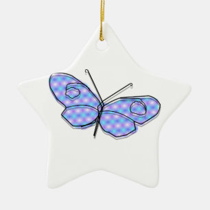 Cosmic Butterfly Ceramic Ornament