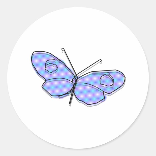 Cosmic Butterfly Classic Round Sticker (Front)