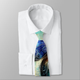 Cosmic Butterfly Fantasy Artwork Tie