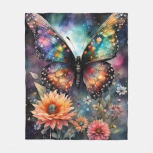 Cosmic Butterfly Fleece Blanket