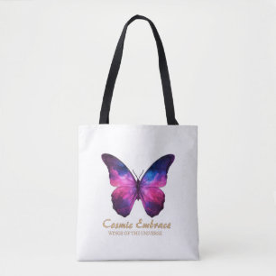 Cosmic Butterfly Galaxy Wings Tote Bag