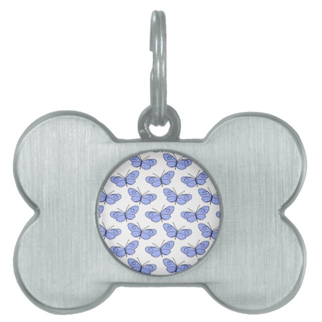 Cosmic Butterfly Pattern Pet Tag (Front)
