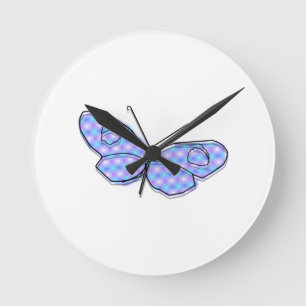 Cosmic Butterfly Round Clock