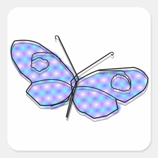 Cosmic Butterfly Square Sticker (Front)