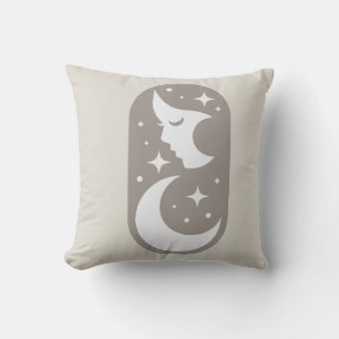 Cosmic Calm Moon and Stars Pillow