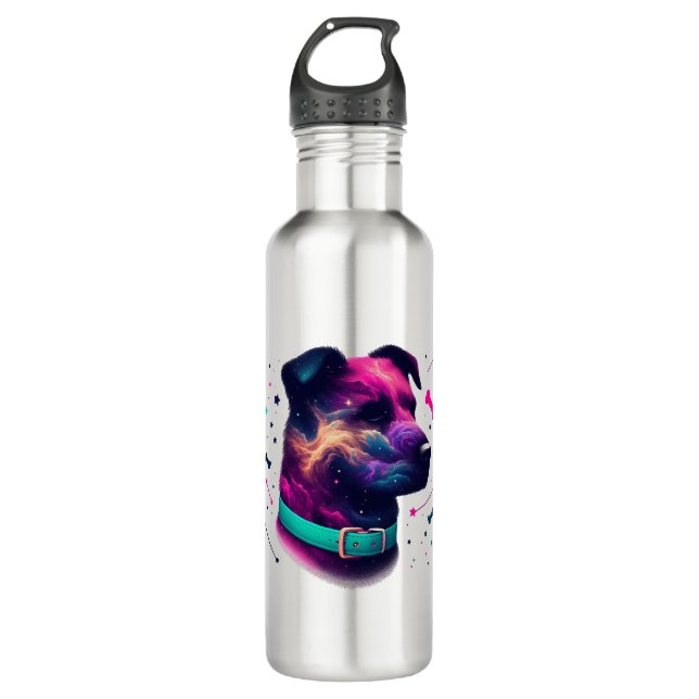 Cosmic Canine Graphic Tee 710 Ml Water Bottle (Front)