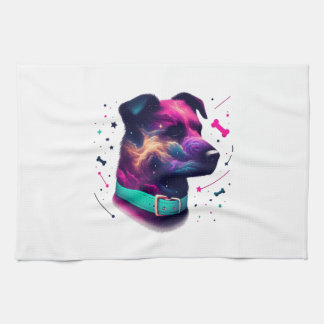 Cosmic Canine Graphic Tee Kitchen Towel