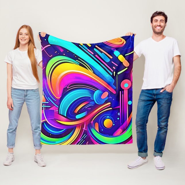 Cosmic Canvas: A Universe of Colour Fleece Blanket (In Situ)