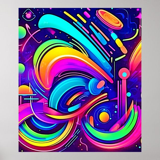 Cosmic Canvas: A Universe of Colour Poster (Front)