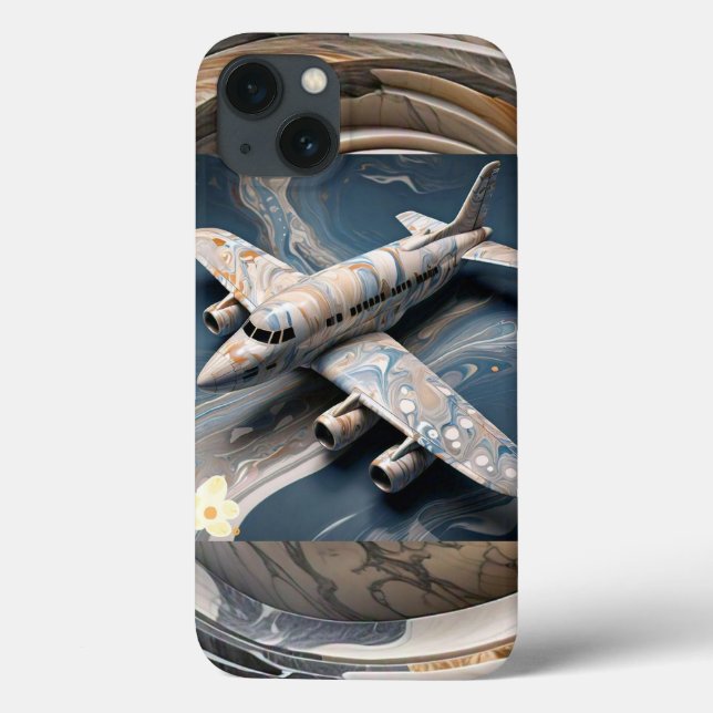 "Cosmic Canvas: The Marbled Aviator" Case-Mate iPhone Case (Back)