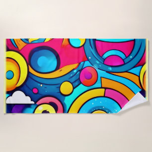 Cosmic Carnival Art Beach Towel
