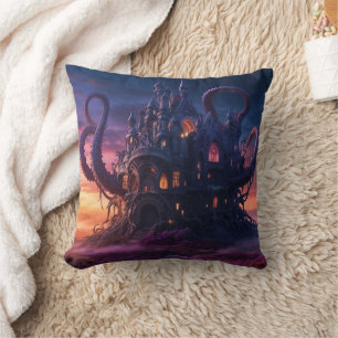 Cosmic Castle from Aeons Long Past Throw Pillow