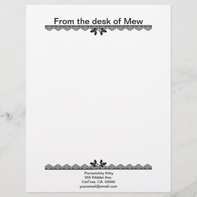 Cosmic Cat Acorn Letterhead (Front)
