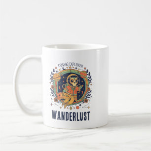 Cosmic Cat Astronaut Space Explorer Wanderlust Coffee Mug