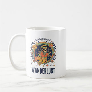 Cosmic Cat Astronaut Space Explorer Wanderlust Coffee Mug