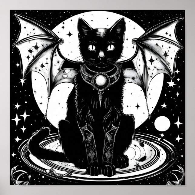 Cosmic Cat Bat Cat I Poster (Front)
