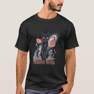 Cosmic Cat Boho Celestial Witchcore Aesthetic T-Shirt
