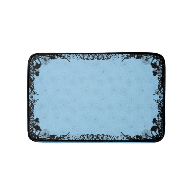 Cosmic Cat Dandelion Bath Mat (Front)