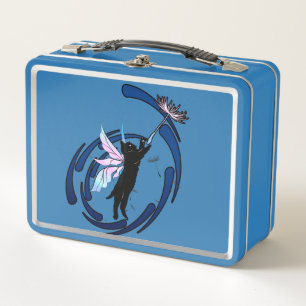 Cosmic Cat Dandelion Metal Lunch Box