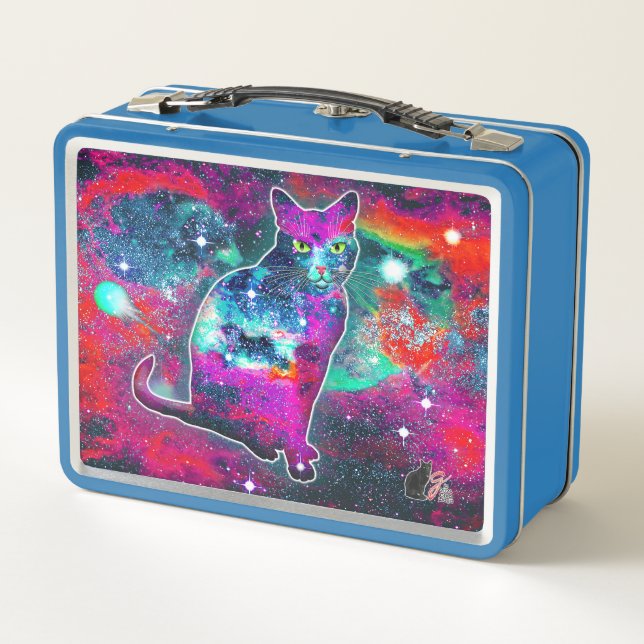 Cosmic Cat Delta Metal Lunchbox (Back)