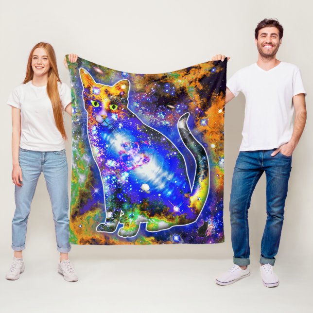 Cosmic Cat Epsilon Fleece Blanket (In Situ)