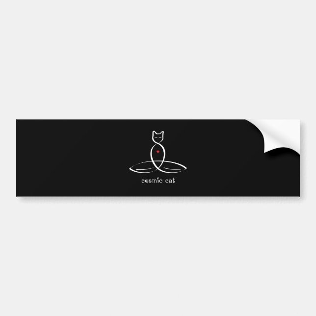 Cosmic Cat - Fancy style text. Bumper Sticker (Front)