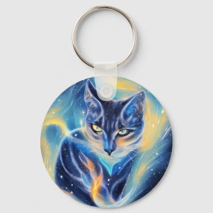 Cosmic Cat Keychain