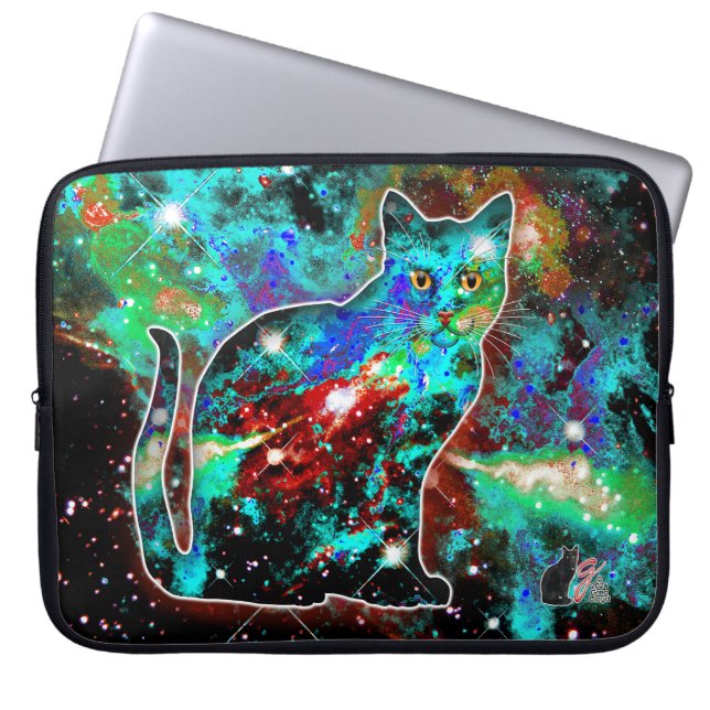 Cosmic Cat Lambda Electronics Bag (Front)