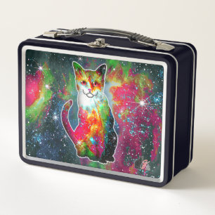 Cosmic Cat Omega Metal Lunchbox