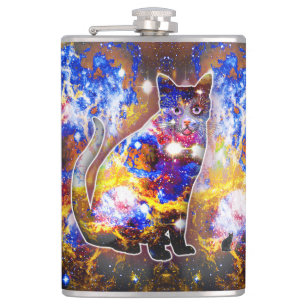 Cosmic Cat Psi Hip Flask