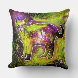Cosmic Cat Sigma Throw Pillow