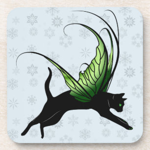 Cosmic Cat Snowflake Coaster