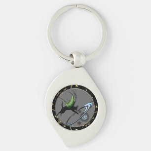 Cosmic Cat Snowflake Keychain