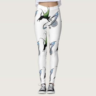 Cosmic Cat Snowflake Leggings