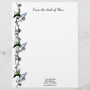 Cosmic Cat Snowflake Letterhead