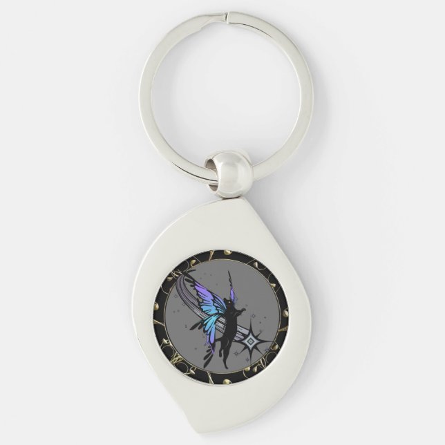 Cosmic Cat Star Keychain (Front)