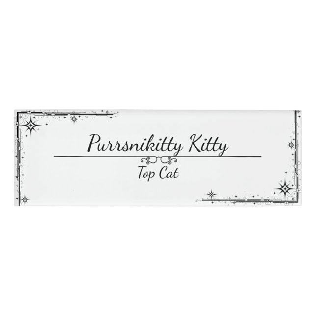 Cosmic Cat Star Name Tag (Front)