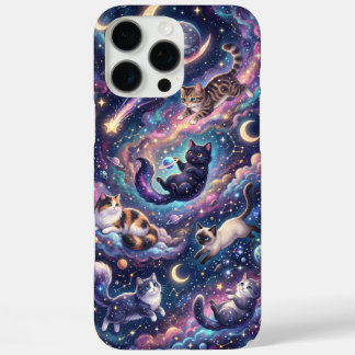 Cosmic Cats Among the Stars iPhone 16 Pro Max Case