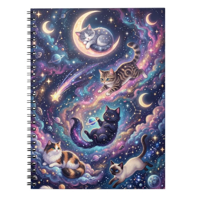 Cosmic Cats Among the Stars Notebook (Front)