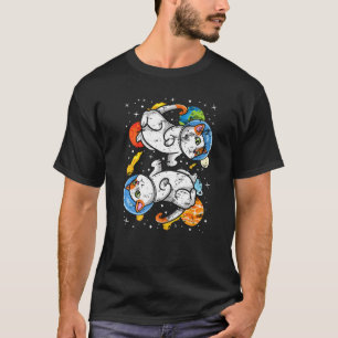 Cosmic Cats in Outer Space Astronaut For Cat 1 T-Shirt