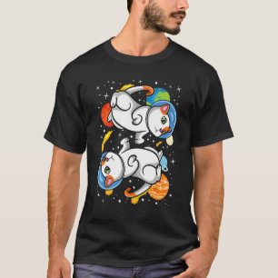 Cosmic Cats in Outer Space Astronaut  For Cat T-Shirt