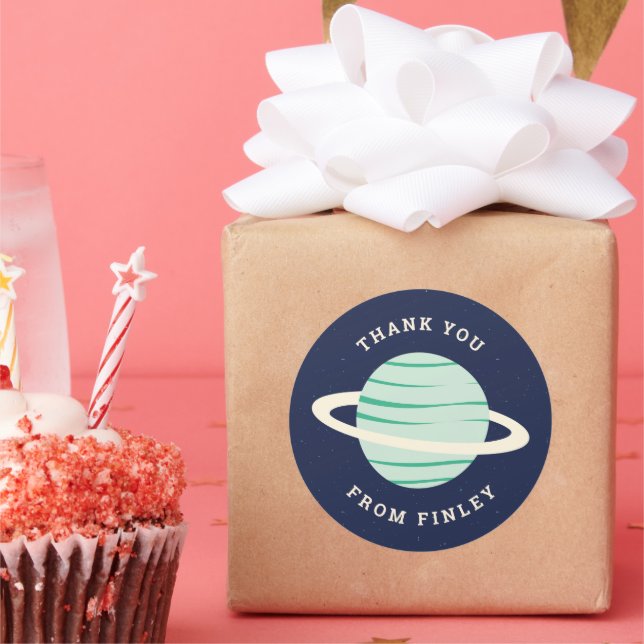 Cosmic Celebration Birthday Party Favour Stickers (Party)