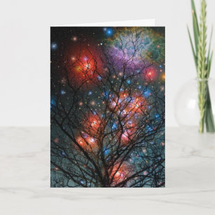 Cosmic Christmas Tree Holiday Card