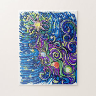 Cosmic Christmas Tree Jigsaw Puzzle