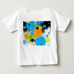 Cosmic Chromatic Splatter: Abstract Orbit Baby T-Shirt
